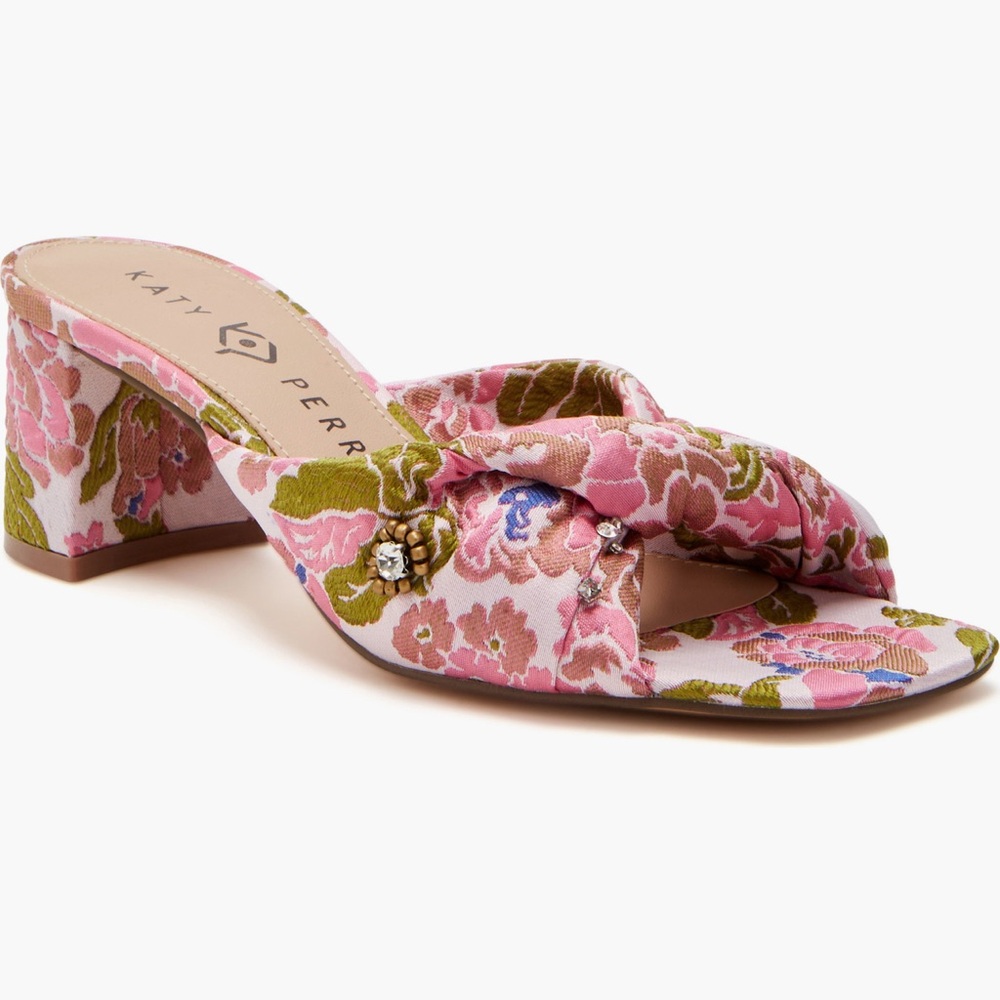 Katy Perry Collections Women's Pink Floral Heeled Sandals